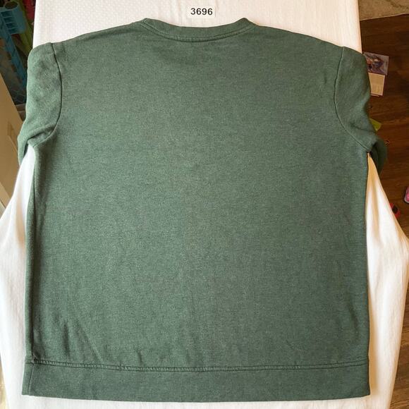 Orvis Women Sweatshirt size L Long Sleeve Crew Neck Fleece Liner Dark Green - Picture 8 of 8